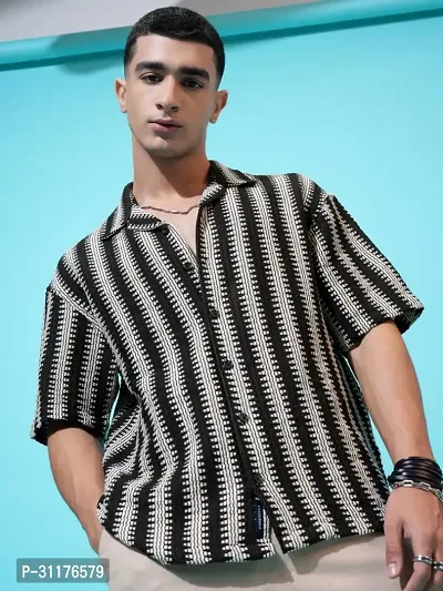 Trendy Cotton Crochet Shirt for Man