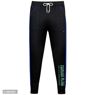 Stylish Cotton Black Printed Jogger Style Track Pant For Boys-thumb0