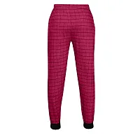 Stylish Cotton Pink Checked Jogger Style Track Pant For Boys-thumb1