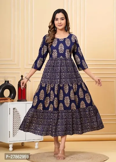 Fancy Rayon Ethnic Gowns For Women