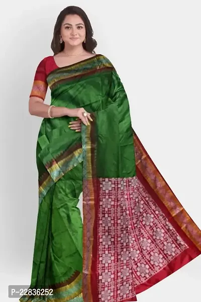 Classic Poly Silk Saree with Blouse Piece for Women-thumb0