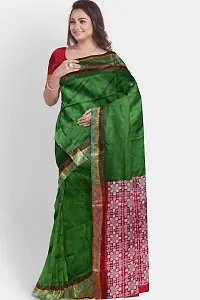 Classic Poly Silk Saree with Blouse Piece for Women-thumb2