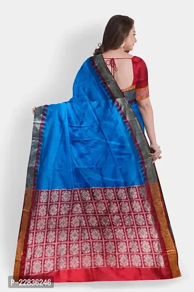 Classic Poly Silk Saree with Blouse Piece for Women-thumb5
