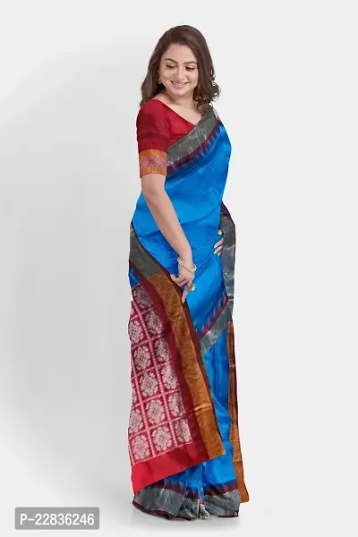 Classic Poly Silk Saree with Blouse Piece for Women-thumb2