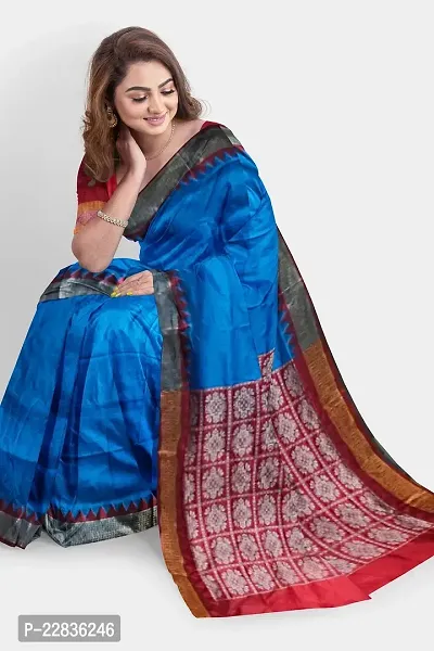 Classic Poly Silk Saree with Blouse Piece for Women-thumb3