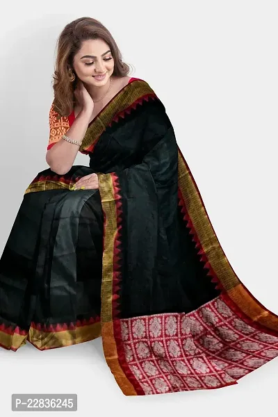 Classic Poly Silk Saree with Blouse Piece for Women-thumb3