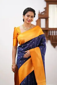 Classic Art Silk Saree with Blouse piece-thumb2