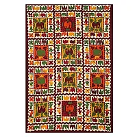 ART WORLD King Size Double Bed Sheet with Pillow Covers Pure Cotton Rajasthani Jaipuri Traditional Printed Bedcover (Maroon, King)-thumb2