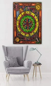 ART WORLD Wall Hanging Horoscope Zodiac Tapestry Hippie Bedding Astrology Tapestry Indian Mandala Wall Art Hippie Wall Tapestry (Multi Color Brush, Twin (54x84 Inches))-thumb1