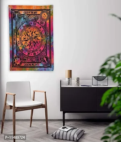 ART WORLD Wall Hanging Horoscope Zodiac Tapestry Hippie Bedding Astrology Tapestry Indian Mandala Wall Art Hippie Wall Tapestry (Multi Color, Poster (30x40 Inches))-thumb2