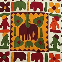 ART WORLD King Size Double Bed Sheet with Pillow Covers Pure Cotton Rajasthani Jaipuri Traditional Printed Bedcover (Maroon, King)-thumb1