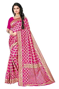 Fancy Cotton Blend Saree with Blouse Piece for Women-thumb1