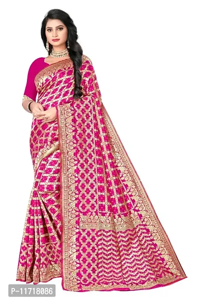 Fancy Cotton Blend Saree with Blouse Piece for Women-thumb2