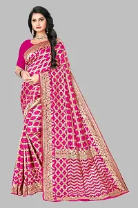 Fancy Cotton Blend Saree with Blouse Piece for Women-thumb3