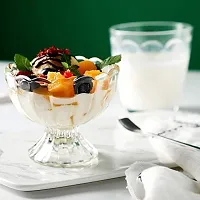 Kosh Glassware Ice Cream Bowl, Salad Dessert Serving Bowls, Tableware Set, 120 ml, Crystal Clear (6)-thumb3