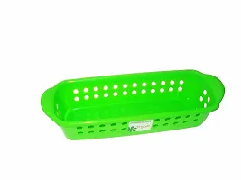 Kosh Plastic Rectangular Basket Storage Container Flexible Multi-Purpose Plastic Storage Baskets for Fruits Vegetables and Dining and Office (Pack of 6)-thumb2