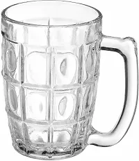 glass beer mug glass set beer mug crystal claer mug ( pack of 2) Glass Beer Mug  (400 ml)-thumb2