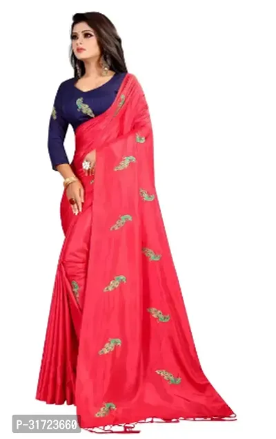 Stylish Art Silk Printed Saree with Blouse piece-thumb0