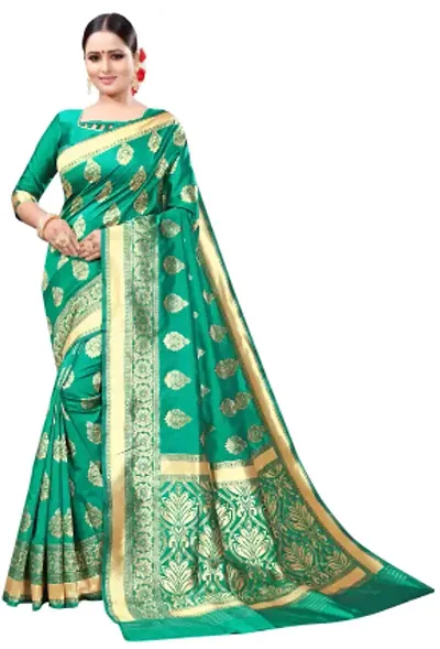 Hot Selling Art Silk Saree with Blouse piece 