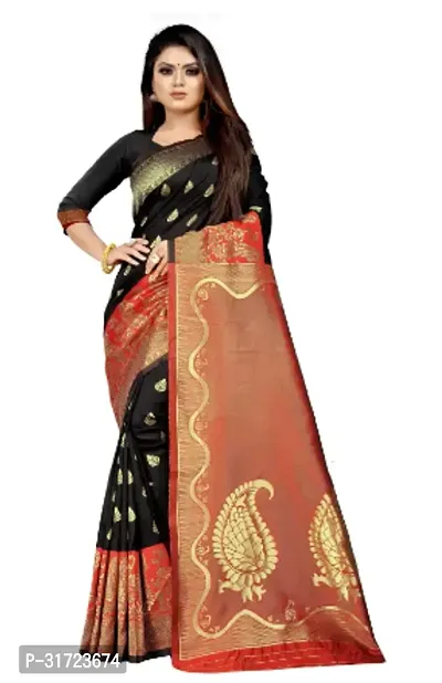 Stylish Art Silk Printed Saree with Blouse piece-thumb0