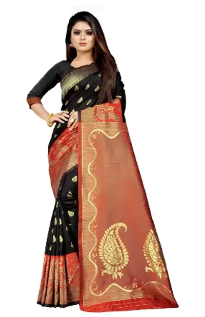 Hot Selling Art Silk Saree with Blouse piece 