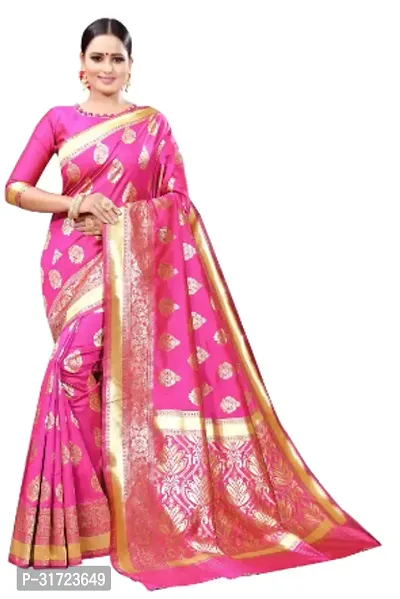 Stylish Art Silk Printed Saree with Blouse piece