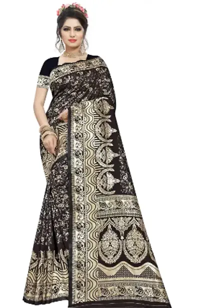 Hot Selling Art Silk Saree with Blouse piece 