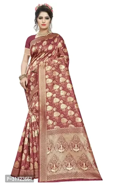 Stylish Art Silk Printed Saree with Blouse piece-thumb0