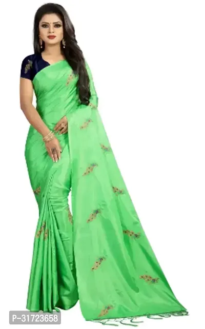 Stylish Art Silk Printed Saree with Blouse piece-thumb0