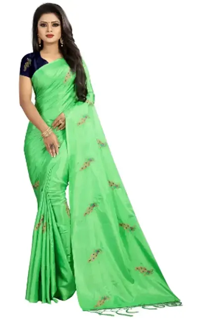 Best Selling Art Silk Saree with Blouse piece 