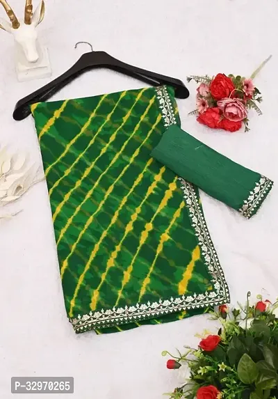 Stylish Georgette Saree with Blouse Piece for Women