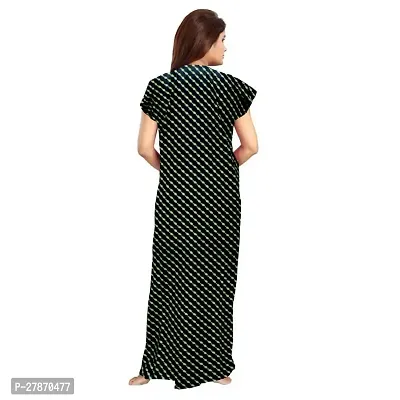 Stylish Green Cotton Printed Nighty For Women-thumb3