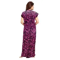 Elegant Multicoloured Cotton Printed Nighty For Women-thumb1