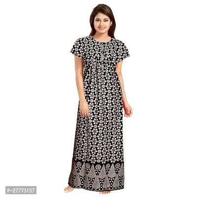 Elegant Multicoloured Cotton Printed Nighty For Women-thumb0