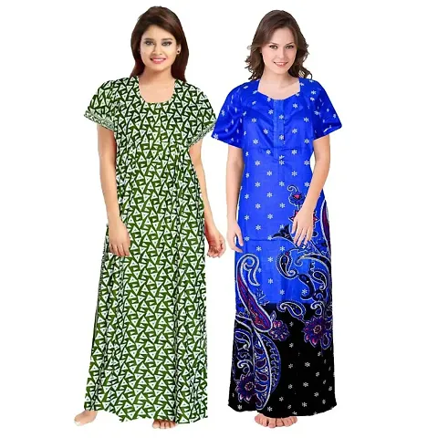 Stylish Fancy Nighty Combo For Women Pack Of 2