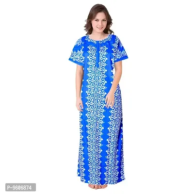 Fancy Cotton Nighty for Women-thumb0