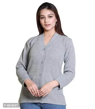 Trendy Wool Solid Sweater For Women-thumb0