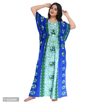 Fancy Cotton Printed Kaftan Nighty For Women