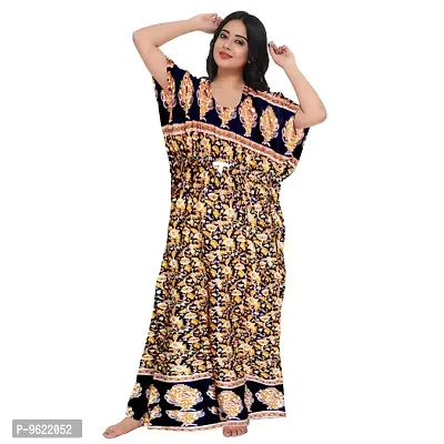 Fancy Cotton Printed Kaftan Nighty For Women