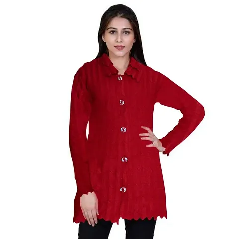 Classic Woolen Solid Sweaters for Women