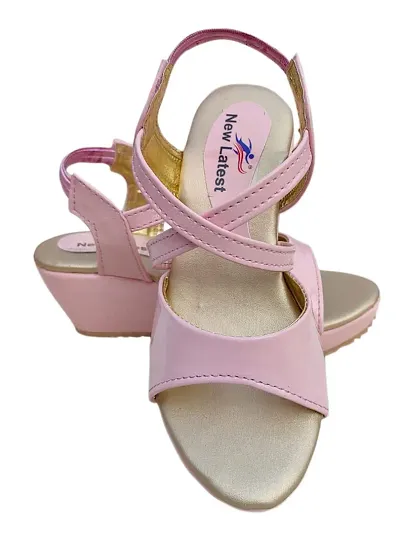 New Latest Kids Pink Plwedges Heel Sandal For Girls - pink, 11 |nl-pl_P|