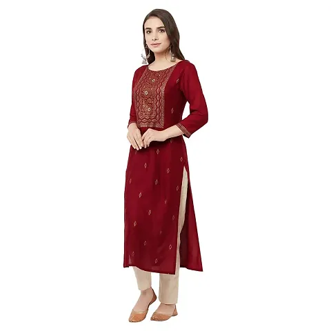 HAVYAA Rayon Jacquard Kurta