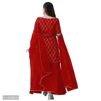 Stylish Rayon Kurta, Bottom and Dupatta Set For Women-thumb2