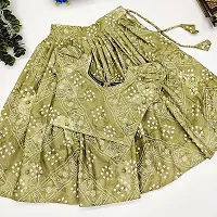 Stylish Green Rayon Lehenga Cholis For Girls-thumb1