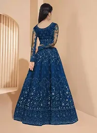 Stylish Blue Net Lehenga Cholis For Girls-thumb1