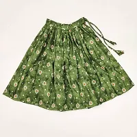 Stylish Green Rayon Lehenga Cholis For Girls-thumb1