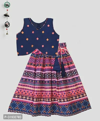 Stylish Navy Blue Silk Lehenga Cholis For Girls-thumb0