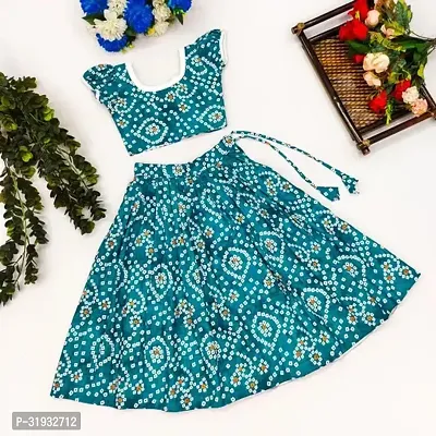 Stylish Blue Rayon Lehenga Cholis For Girls