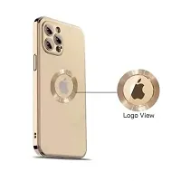 SPRING ART Back Cover Ring Logo Cut for Magsafe Compatible with iPhone 14 Pro Max Lens Protection Chrome Back Case Cover for - iPhone 14 Pro Max (Gold)-thumb1