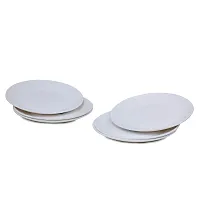 Melamine Crockery Half Plate( 20cm Diameter, Set of 6 Pcs) White-thumb3